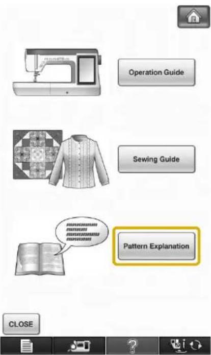 Operation Guide Sewing Guide Pattern Explanation CLOSE
