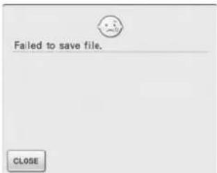 Failed to save file. CLOSE