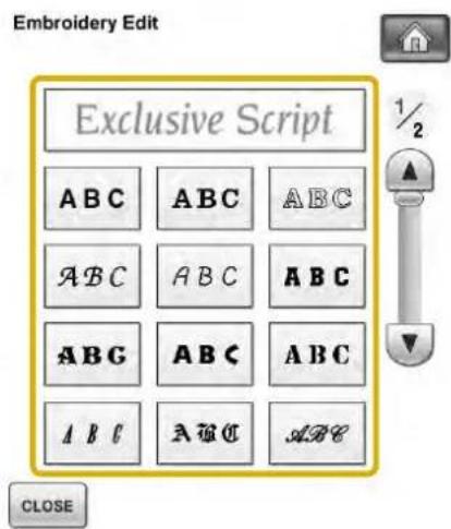 BABY LOCK Ellisimo Gold 2 BLSOG2 - Select the font, then enter the characters. (Example: A B C D) - 1
