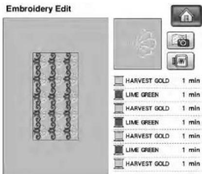 Embroidery Edit HARVEST GOLD 1 min LIME GREEN 1 min HARVEST GOLD 1 min LIME GREEN 1 min HARVEST GOLD 1 min LIME GREEN 1 min HARVEST GOLD 1 min