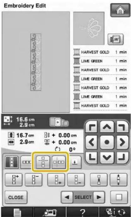 Embroidery Edit HARVEST GOLD 1 min LIME GREEN 1 min HARVEST GOLD 1 min LIME GREEN 1 min HARVEST GOLD 1 min LIME GREEN 1 min HARVEST GOLD 1 min 16.6 cm 2.9 cm 16.7 cm + 0.00 cm 2.9 cm + 0.00 cm 0° CLOSE SELECT