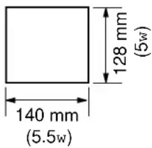140 mm (5.5w) 128 mm (5w)