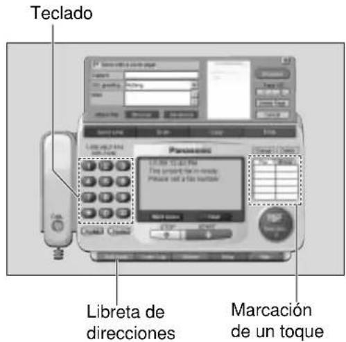 Teclado Panasonic Libreta de direcciones Marcación de un toque
