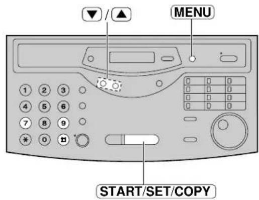 MENU START/SET/COPY