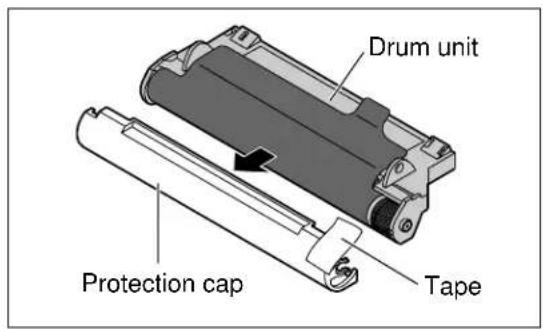 Drum unit Protection cap Tape