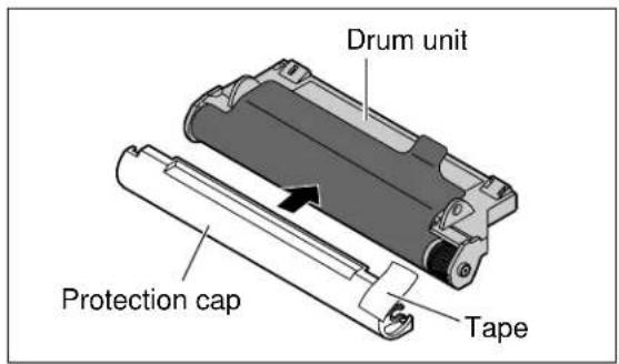 Drum unit Protection cap Tape