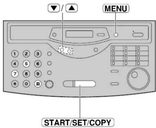 MENU START/SET/COPY