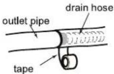 Tatung R-091DYGN - Step Six: Install drain hose - 1