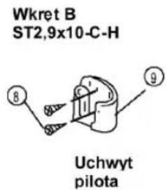 Wkret B ST2,9x10-C-H 8 9 Uchwyt pilota