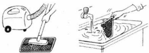 MITSUBISHI MSD-CF12VB-H1 - Clean dirt from the catechin filter using a vacuum cleaner or by washing with water. - 1