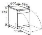 SANYO DW-M600F - DIMENSIONS(mm) - 1