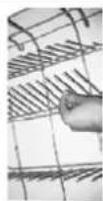 NEVIR NVR-4603 6P 12C - Folding Spikes of Lower Basket - 1