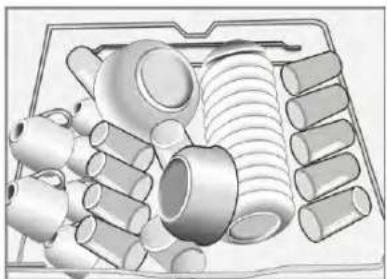 NEVIR NVR-4603 6P 12C - Carregar o cesto inferior - 2