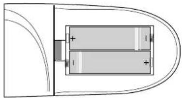Diagram of a battery cell with two stacked cells and a curved housing (no text or symbols)