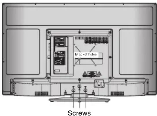 Bracket holes Screws