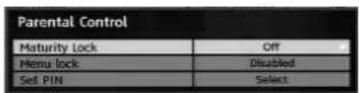 Finlux 42FLHX845U - Parental Control - 2