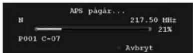APS pagar... N 217.50 MHz 21% P001 C-07 Avbryt