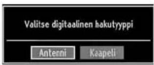 Valitse digitaalinen hakutyyppi Antenni Keapeli