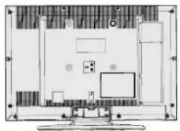 Interior layout diagram of a flat-screen TV or audio device with no visible text, labels, or symbols