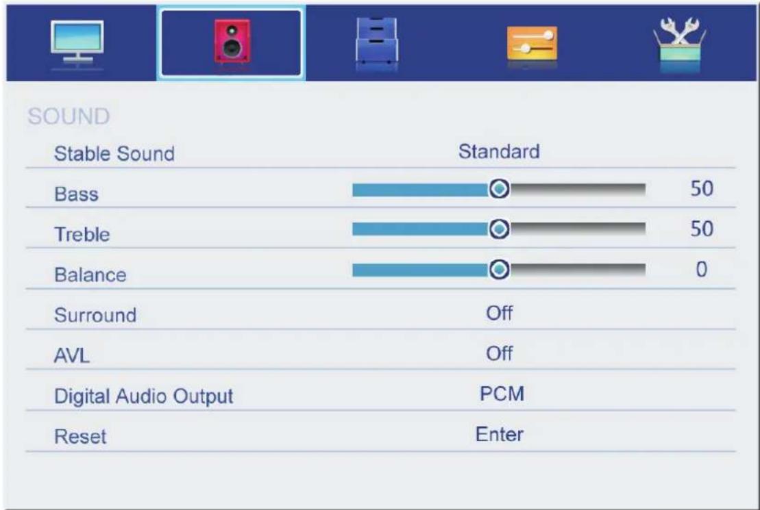 Manta LED2403 - SOUND Menu - 1