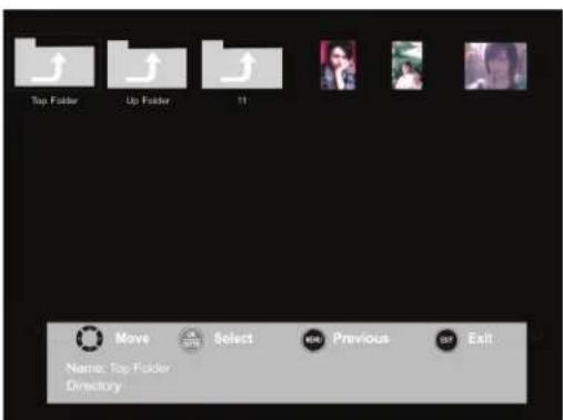 Top Folder Up Folder 11 Move Select None Previous or Exit Name: Top Folder Directory