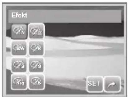 Effekt N BW S Neg. B R G B SET