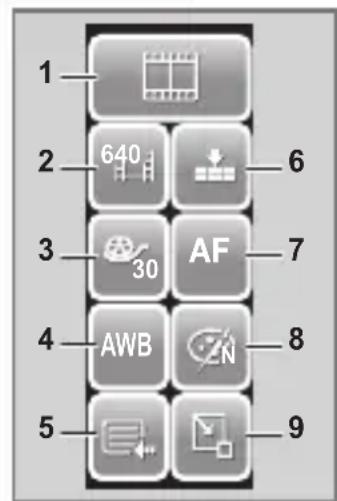 1 2 640 3 30 AF 4 AWB 5 6 7 8 9