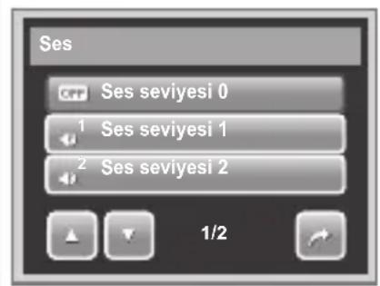 Ses Ses seviyesi 0 ¹ Ses seviyesi 1 ² Ses seviyesi 2 1/2