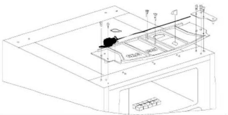 Technical line drawing of a mechanical assembly with no visible text or symbols