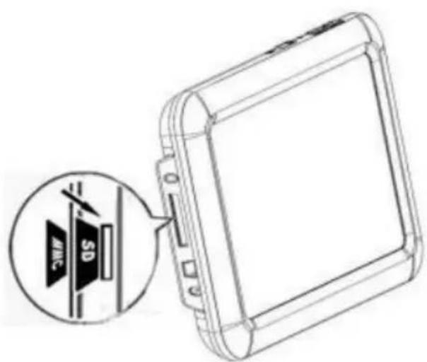 Technical diagram of a device with labeled components and an inset showing a temperature sensor reading 'A18C'.