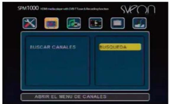 SPM1000 HDMI audio player with DIBTTuser & Analoging function BUSCAR CANALES BUSQUEDA ABRIR EL MENU DE CANALES