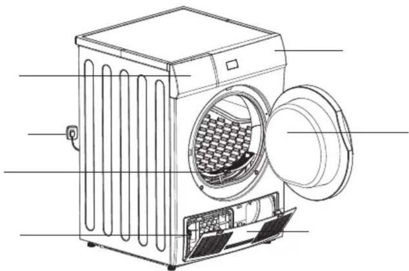 Technical diagram of a washing machine with labeled components in Chinese
