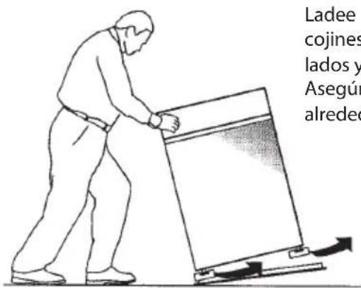 Ladee cojines lados y Asegú alrede