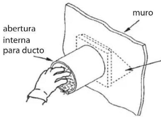 abertura interna para ducto muro