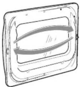 Mabe SMC620DEBB - REVERSE PLATE AND LOCK PLATE FROM DOOR PANEL - 1