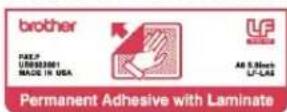 BROTHER LX-570 - LF-LA5: Permanent Adhesive Back & Laminate Front - 1