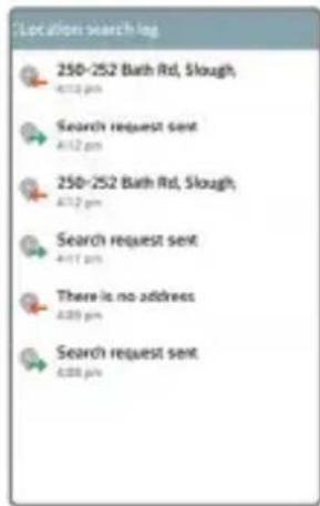 Location search log 250-252 Bath Rd, Slough; 4:12 pm Search request sent: 4:12 pm 250-252 Bath Rd, Slough; 4:12 pm Search request sent: 4:17 pm There is no address: 4:30 pm Search request sent: 4:38 pm