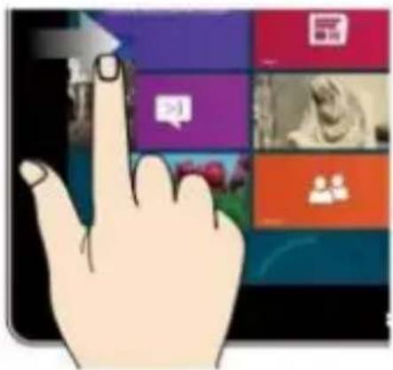 Illustration of a hand interacting with a tablet displaying multiple app icons including chat, images, and social media icons.