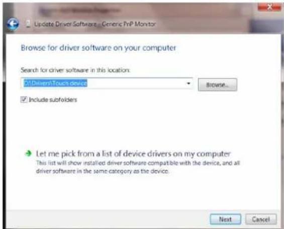 Update Driver Software - Generic PrNP Monitor Browse for driver software on your computer Search for driver software in this location: Dl.DriverTouch device Include subfolders Let me pick from a list of device drivers on my computer This list will show installed driver software compatible with the device, and all driver software in the same category as the device. Next Cancel