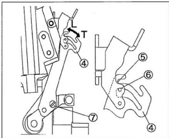 Technical diagram showing mechanical assembly with labeled parts and directional arrows