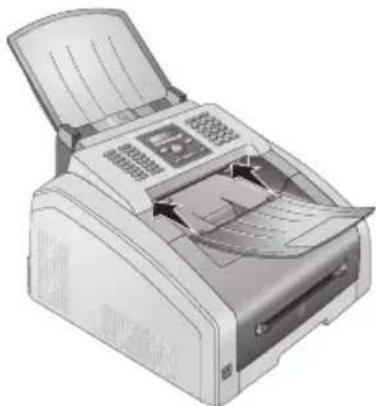 SAGEMCOM FAX 4570 - ATTACHING THE DOCUMENT OUTLET TRAY - 1