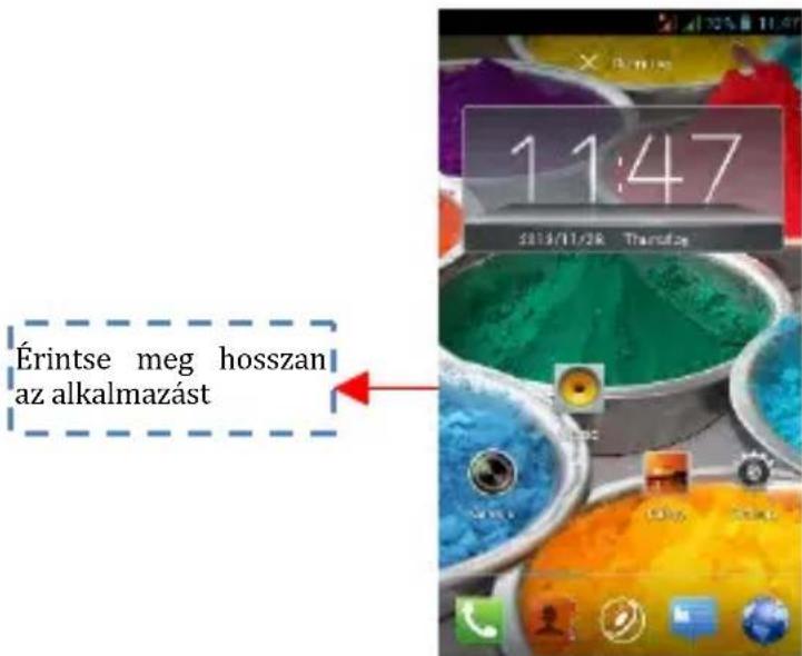 11:47 Érintse meg hosszan az alkalmazást