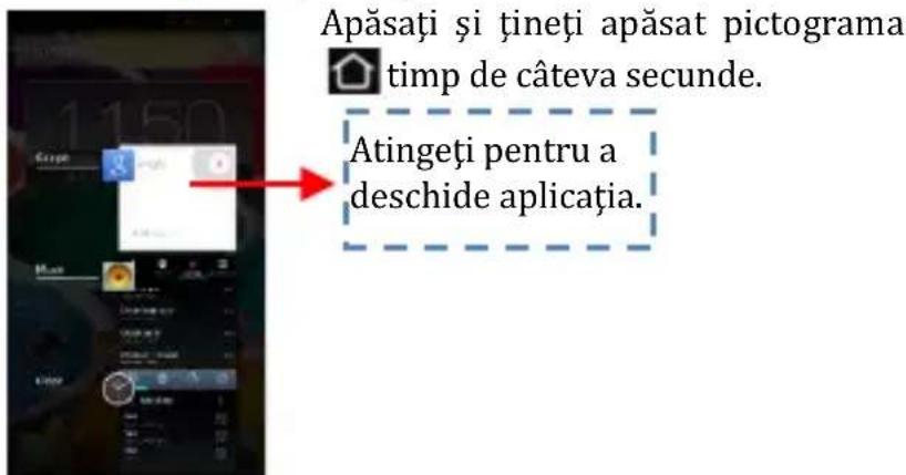 Apăsați și țineți apăsat pictograma timp de câteva secunde. Atingeți pentru a deschide aplicăția.
