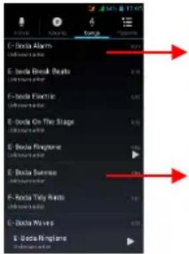 C- Beada Alarm E- beada Break Beats F- beada Electric E- beada On The Stage E- Beada Ringbone E- Beada Sunrise F- Beada Tiny Rondo E- Beada Waves E- Beada Ringbone