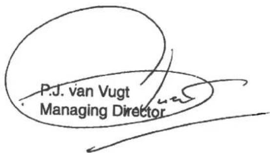 P.J. van Vugt Managing Director