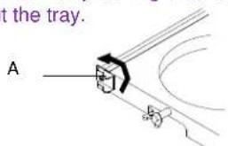 at the tray. A