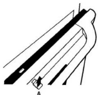 Pure mechanical diagram showing a lever mechanism with no text or symbols