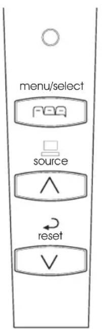 menu/select F00 source ^ reset V