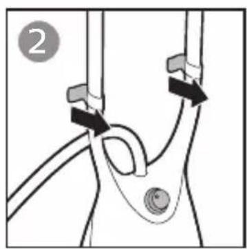 Diagram of a medical or surgical procedure with arrows indicating movement or force direction (no text or symbols present)