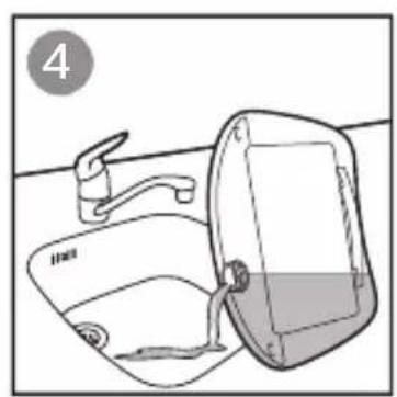 Line drawing of a bathroom sink with faucet and toilet (no text or symbols)